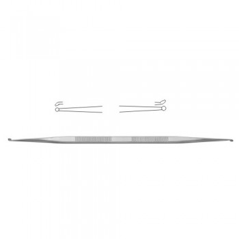 House Micro Ear Curette Stainless Steel, 14.5 cm - 5 3/4" Cup Size 1 / Cup Size 2 1.0 mm - 1.2 mm